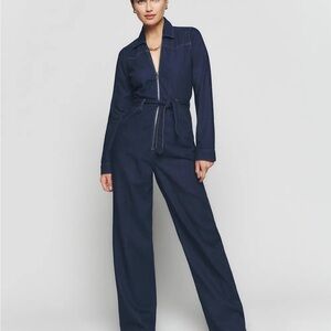 Reformation Olivia Denim Jumpsuit (Carmel)